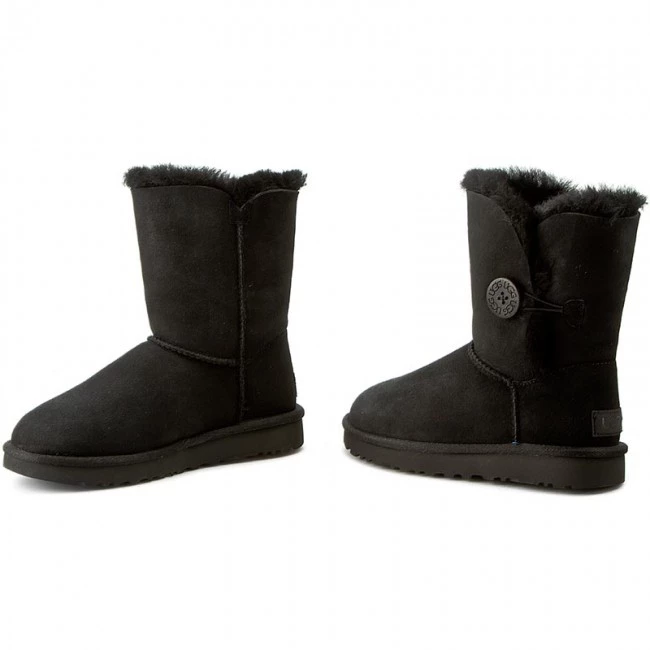 Femme Chaussures UGG - W Bailey Button II 1016226 W/Blk Noir – Image 2