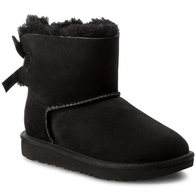 Unisexe Chaussures UGG - K Mini Bailey Bow II 1017397K K/Blk Noir 3 Unisexe Chaussures UGG - K Mini Bailey Bow II 1017397K K/Blk Noir