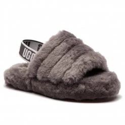 Femme Chaussons UGG - K Fluff Yeah Slide 1098494K K/Chrc Gris