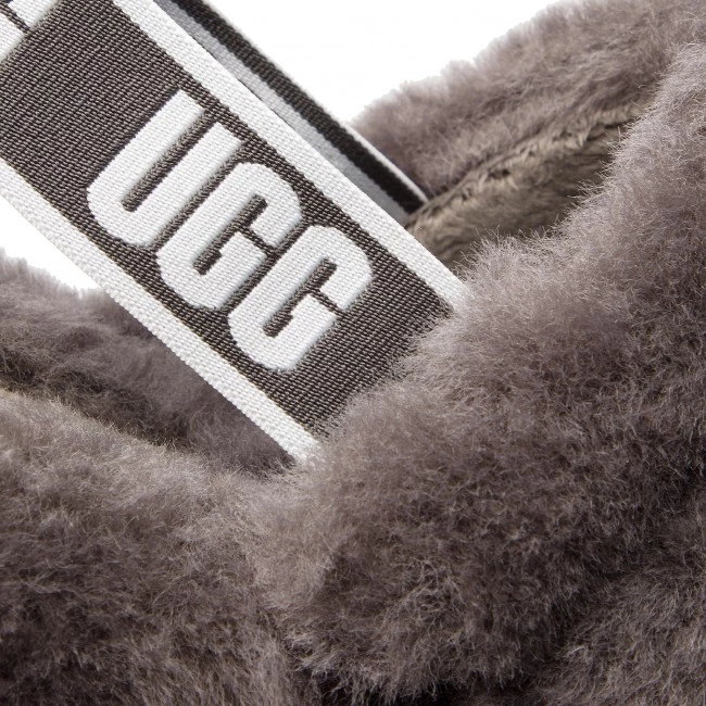 Femme Chaussons UGG - K Fluff Yeah Slide 1098494K K/Chrc Gris 5 Femme Chaussons UGG - K Fluff Yeah Slide 1098494K K/Chrc Gris – Image 3