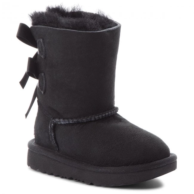 Enfant Chaussures Ugg - T Bailey Bow II 1017394T T/Blk Noir 3 Enfant Chaussures Ugg - T Bailey Bow II 1017394T T/Blk Noir
