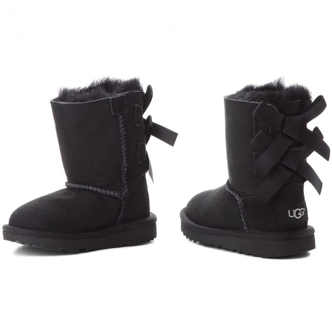 Enfant Chaussures Ugg - T Bailey Bow II 1017394T T/Blk Noir 4 Enfant Chaussures Ugg - T Bailey Bow II 1017394T T/Blk Noir – Image 2