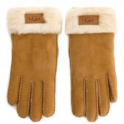 Accessoires Gants Femme UGG - W Turn Cuff Glove 17369 Chestnut Marron