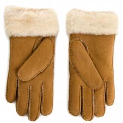 Accessoires Gants Femme UGG - W Turn Cuff Glove 17369 Chestnut Marron -Promos Ugg Magasin 0000200951553 02 wj