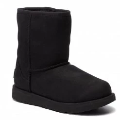 Unisexe Chaussures UGG - Kids' Classic Short II Wp 1019646K Blk/Black Noir