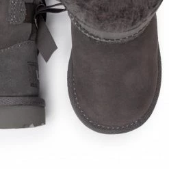 Enfant Chaussures Ugg - T Bailey Bow II 1017394T Grey Gris -Promos Ugg Magasin 0000201686669