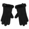 Accessoires Gants Femme Ugg - W Shorty Glove W Leather Trim 17367 Black 1 Noir -Promos Ugg Magasin 0000201692448 01 mt