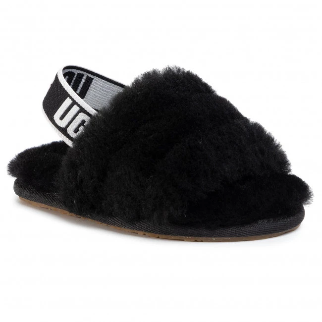 Enfant Chaussons UGG - T Fluff Yeah Slide 1098579T Blk Noir 3 Enfant Chaussons UGG - T Fluff Yeah Slide 1098579T Blk Noir