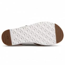 Femme Mules / Sandales De Bain UGG - W Kari Metallic 1102911 Slvr Argent -Promos Ugg Magasin 0000206871008 03 jc