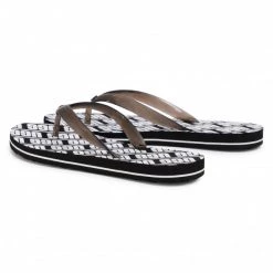 Femme Tongs UGG - W Simi Ugg Graphic 1111058 Blk Gris -Promos Ugg Magasin 0000206871459 03 rz