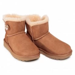 Femme Chaussures UGG - W Mini Bailey Button Bling 1016554 Ctgl Marron -Promos Ugg Magasin 0000207333345 06 rz