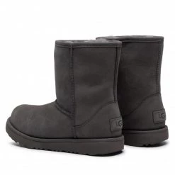 Unisexe Chaussures Ugg - Kids' Classic Short II Wp 1019646K Grey Gris -Promos Ugg Magasin 0000207333451 02 pa