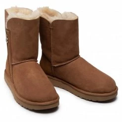 Femme Chaussures UGG - W Bailey Zip Short 1112480 Che Marron -Promos Ugg Magasin 0000207334915 04 kt
