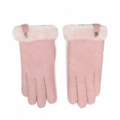 Accessoires Gants Femme Ugg - W Shorty Glove W Leather Trim 17367 Pink Cloud Rose
