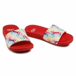 Enfant Mules / Sandales De Bain Ugg - K Beach Slide 1107981K Rbw Blanc, Multicolore -Promos Ugg Magasin 0000208309738 05 rz