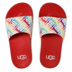 Enfant Mules / Sandales De Bain Ugg - K Beach Slide 1107981K Rbw Blanc, Multicolore -Promos Ugg Magasin 0000208309738 06 rz