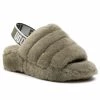 Femme Chaussons UGG - W Fluff Yeah Slide 1095119 Btol Vert -Promos Ugg Magasin 0000208310383 01 wj 1