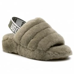 Femme Chaussons UGG - W Fluff Yeah Slide 1095119 Btol Vert