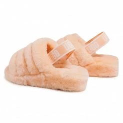 Femme Chaussons UGG - W Fluff Yeah Slide 1095119 Scll Orange -Promos Ugg Magasin 0000208310390 03 rz