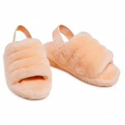 Femme Chaussons UGG - W Fluff Yeah Slide 1095119 Scll Orange -Promos Ugg Magasin 0000208310390 05 rz