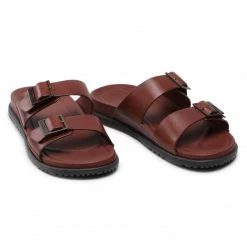 Homme Mules / Sandales De Bain UGG - M Wainscott Buckle Slide 1119530 Clth Marron -Promos Ugg Magasin 0000208311441 07 rz