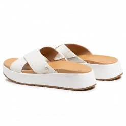 Femme Mules / Sandales De Bain UGG - W Emily 1119744 Jlth Blanc -Promos Ugg Magasin 0000208311489 02 mg