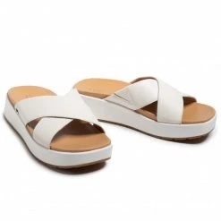 Femme Mules / Sandales De Bain UGG - W Emily 1119744 Jlth Blanc -Promos Ugg Magasin 0000208311489 04 mg