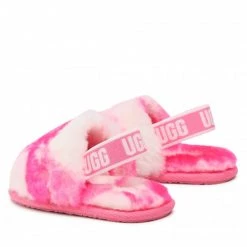 Enfant Chaussons UGG - T Fluff Yeah Slide Marble 1123638T Prspk Blanc, Rose -Promos Ugg Magasin 0000208890113 02 rz