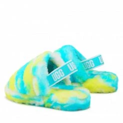 Enfant Chaussons Ugg - K Fluff Yeah Slide Marble 1123636K Obls Bleu -Promos Ugg Magasin 0000208890144 02 rz
