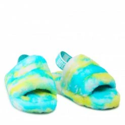 Enfant Chaussons Ugg - K Fluff Yeah Slide Marble 1123636K Obls Bleu -Promos Ugg Magasin 0000208890144 08 rz