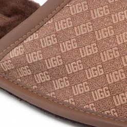 Homme Chaussons Ugg - M Scuff Logo Jacquard 1123734 Che Marron -Promos Ugg Magasin 0000208953528 03 fp