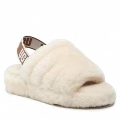 Femme Chaussons UGG - W Fluff Yeah Slide 1095119 Nat Beige