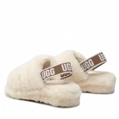 Femme Chaussons UGG - W Fluff Yeah Slide 1095119 Nat Beige -Promos Ugg Magasin 0000208954297 02 fp