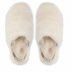 Femme Chaussons UGG - W Fluff Yeah Slide 1095119 Nat Beige -Promos Ugg Magasin 0000208954297 06 fp