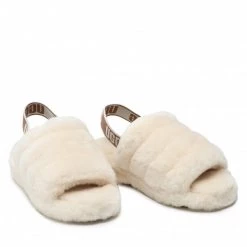 Femme Chaussons UGG - W Fluff Yeah Slide 1095119 Nat Beige -Promos Ugg Magasin 0000208954297 08 fp