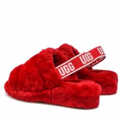 Femme Chaussons UGG - W Fluff Yeah Slide 1095119 Rbrd Rouge -Promos Ugg Magasin 0000208954310 02 rz