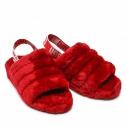 Femme Chaussons UGG - W Fluff Yeah Slide 1095119 Rbrd Rouge -Promos Ugg Magasin 0000208954310 03 rz