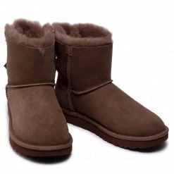 Femme Chaussures UGG - W Mini Bailey Bow II 1016501 Hck Marron -Promos Ugg Magasin 0000208954358 07 ks
