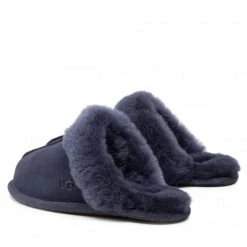 Femme Chaussons UGG - W Scuffette II 1106872 Sngh Bleu Marine -Promos Ugg Magasin 0000208954457 02 bs kopia