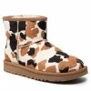 Femme Chaussures UGG - W Classic Mini Cow Print 1123353 Che Marron