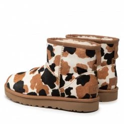 Femme Chaussures UGG - W Classic Mini Cow Print 1123353 Che Marron -Promos Ugg Magasin 0000208954846 02 sw