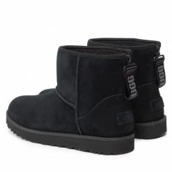 Femme Chaussures UGG - W Classic Mini Logo Zip 1122671 Blk Noir -Promos Ugg Magasin 0000208954853 02 kt