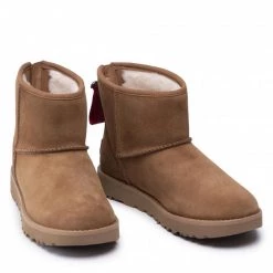 Femme Chaussures UGG - W Classic Mini Logo Zip 1122671 Che Marron -Promos Ugg Magasin 0000208954860 07 pa