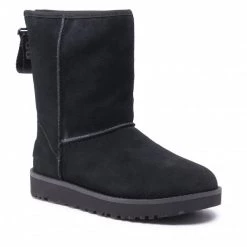 Promos Ugg Magasin 11 Femme Chaussures UGG - W Classic Short Logo Zip 1122672 Blk Noir