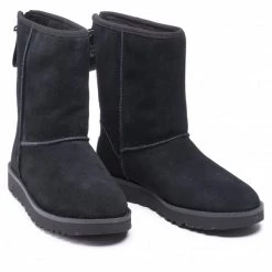 Femme Chaussures UGG - W Classic Short Logo Zip 1122672 Blk Noir -Promos Ugg Magasin 0000208955201 07 pa