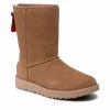 Femme Chaussures UGG - W Classic Short Logo Zip 1122672 Che Marron -Promos Ugg Magasin 0000208955232 01 ks