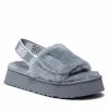 Femme Chaussons UGG - W Disco Slide 1112258 Afg Gris -Promos Ugg Magasin 0000208955577 01 fp