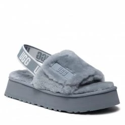 Femme Chaussons UGG - W Disco Slide 1112258 Afg Gris
