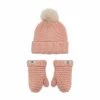 Accessoires Ensemble Bonnet + Gants UGG - K Infant Knit Set 20124 Pcd Rose -Promos Ugg Magasin 0191459127353 0003