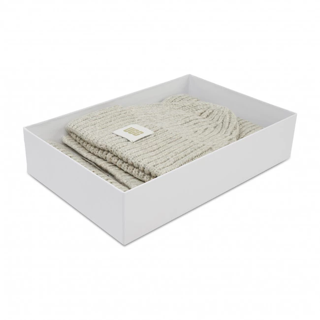 Accessoires Ensemble Bonnet + écharpe UGG - W Chunky Rib Knit Set 20270 Lgry Gris 4 Accessoires Ensemble Bonnet + écharpe UGG - W Chunky Rib Knit Set 20270 Lgry Gris – Image 2
